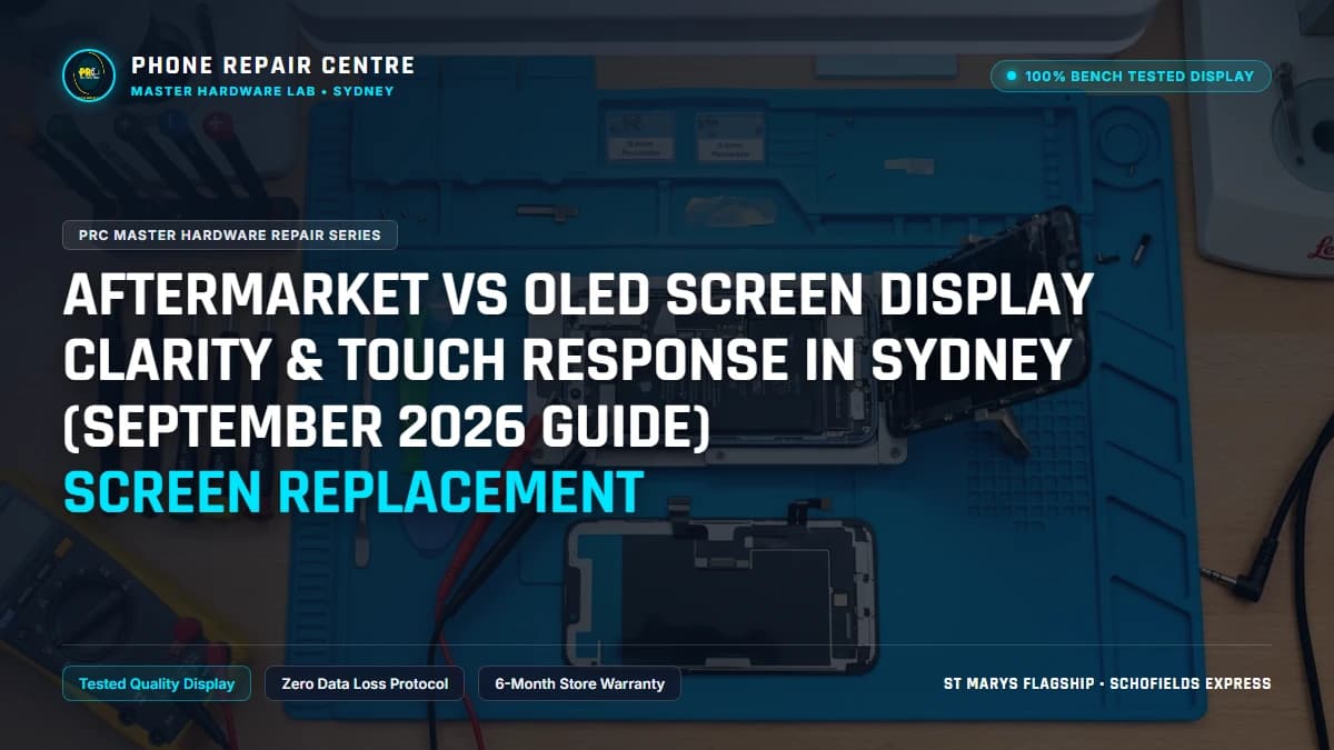 Aftermarket vs OLED Screen Display Clarity & Touch Response in Sydney (September 2026 Guide) Screen Replacement: Cost, Specs & Sydney Lab Guide