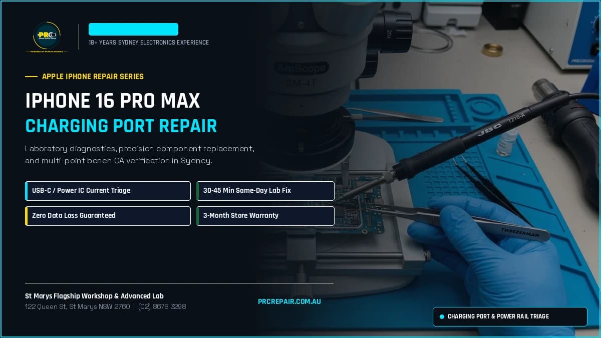 iPhone 16 Pro Max Charging Port Repair: Cost, Specs & Sydney Lab Guide