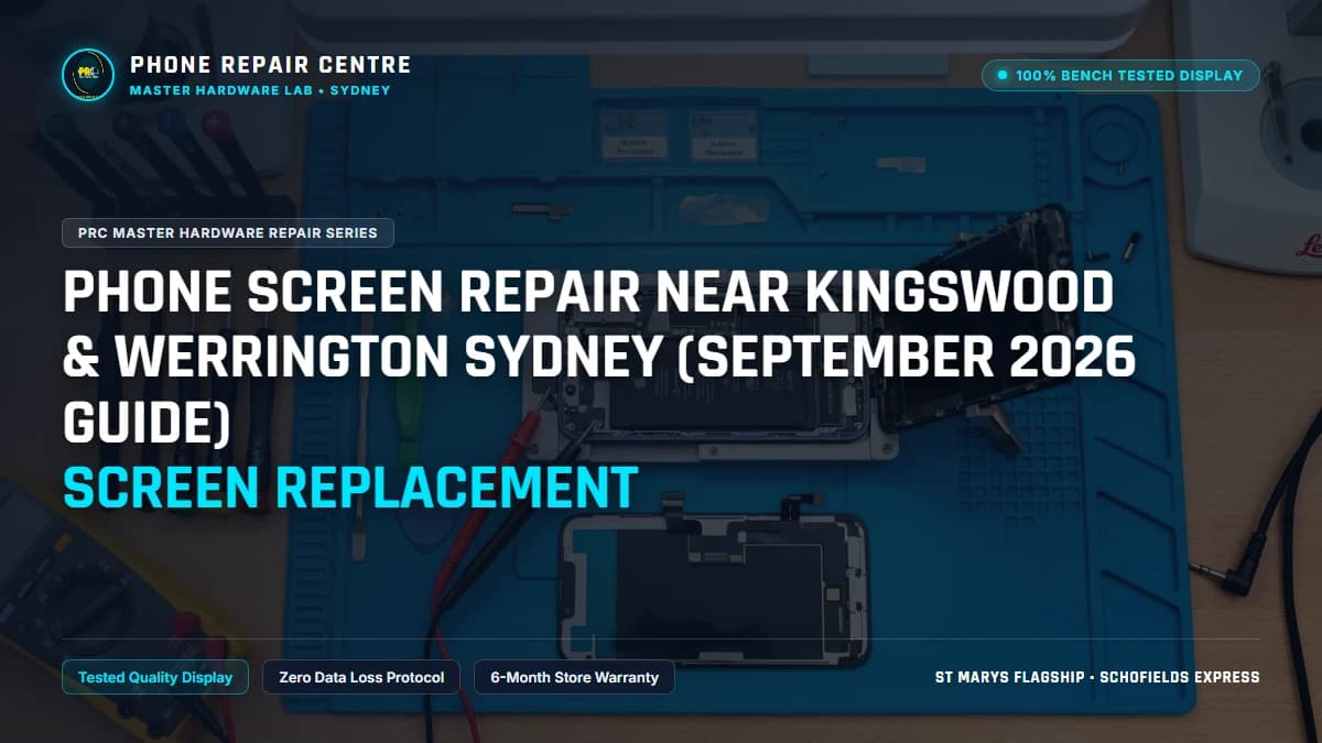 Phone Screen Repair Near Kingswood & Werrington Sydney (September 2026 Guide) Screen Replacement: Cost, Specs & Sydney Lab Guide