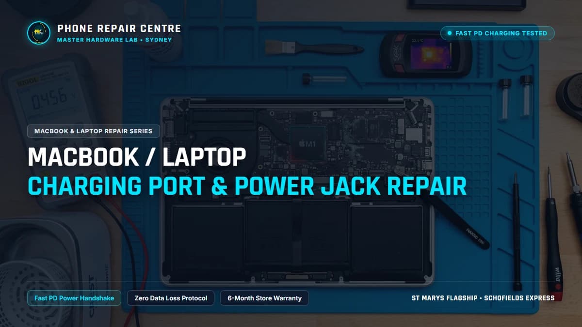 MacBook / Laptop Charging Port & Power Jack Repair: Cost, Specs & Sydney Lab Guide