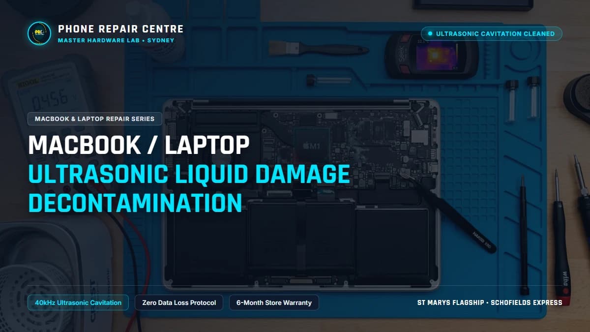 MacBook / Laptop Ultrasonic Liquid Damage Decontamination: Cost, Specs & Sydney Lab Guide