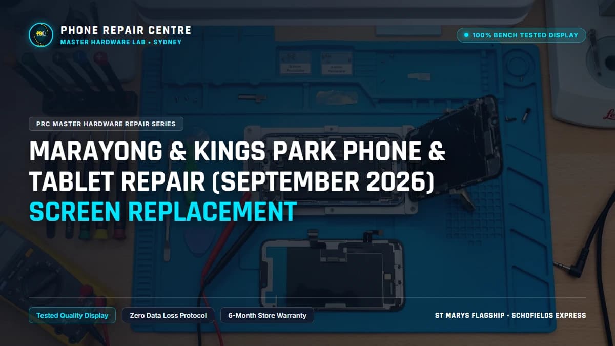 Marayong & Kings Park Phone & Tablet Repair (September 2026) Screen Replacement: Cost, Specs & Sydney Lab Guide