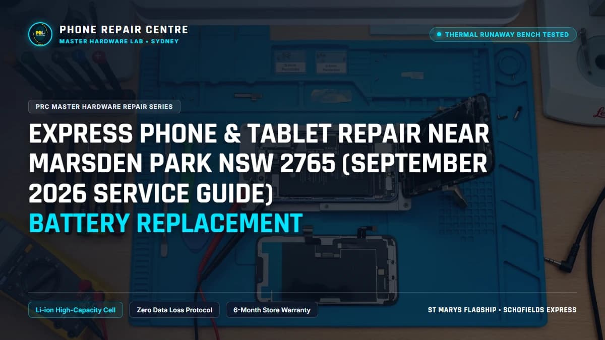 Express Phone & Tablet Repair Near Marsden Park NSW 2765 (September 2026 Service Guide) Battery Replacement: Cost, Specs & Sydney Lab Guide