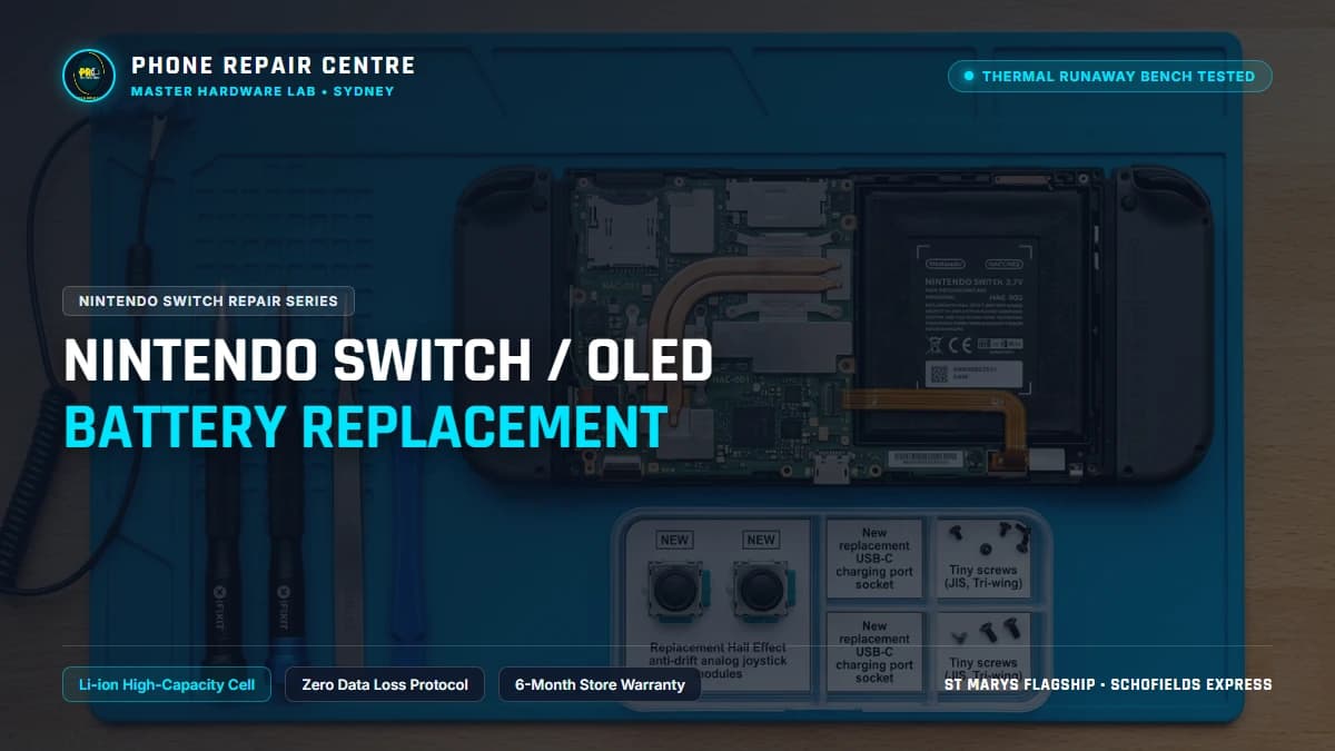 Nintendo Switch / OLED Battery Replacement: Cost, Specs & Sydney Lab Guide