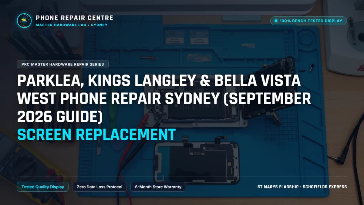 Parklea, Kings Langley & Bella Vista West Phone Repair Sydney (September 2026 Guide) Screen Replacement: Cost, Specs & Sydney Lab Guide