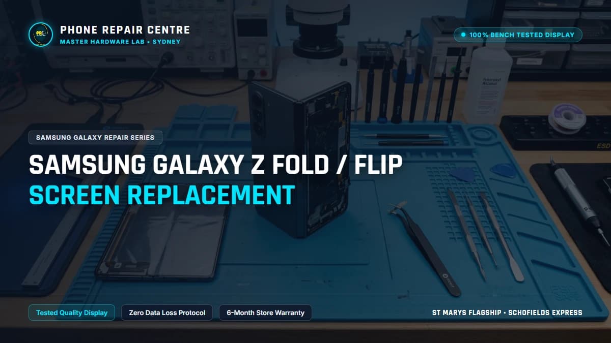 Samsung Galaxy Z Fold / Flip Screen Replacement: Cost, Specs & Sydney Lab Guide