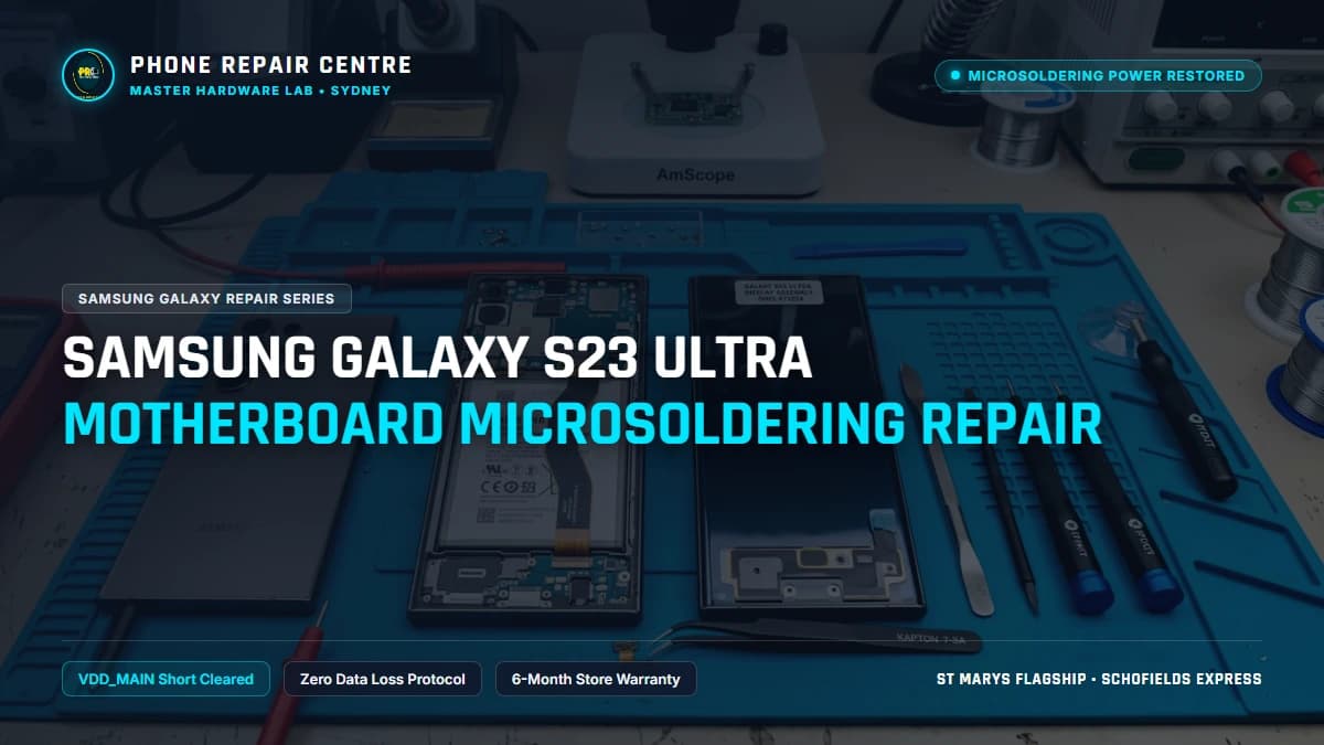 Samsung Galaxy S23 Ultra Motherboard Microsoldering Repair: Cost, Specs & Sydney Lab Guide
