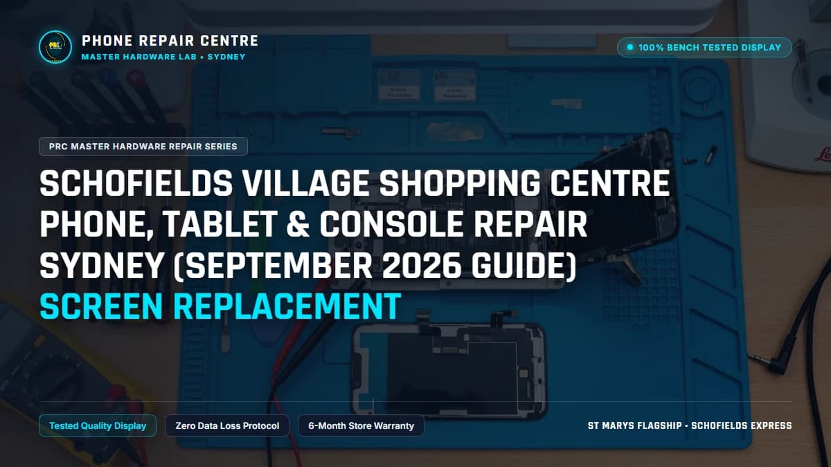 Schofields Village Shopping Centre Phone, Tablet & Console Repair Sydney (September 2026 Guide) Screen Replacement: Cost, Specs & Sydney Lab Guide