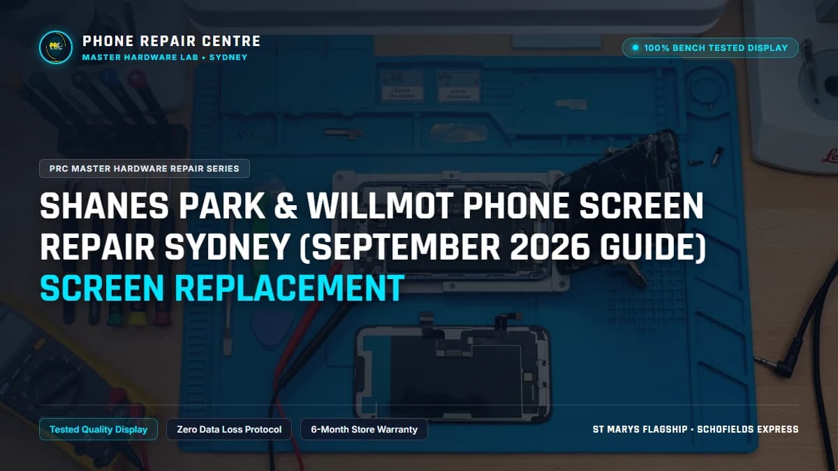 Shanes Park & Willmot Phone Screen Repair Sydney (September 2026 Guide) Screen Replacement: Cost, Specs & Sydney Lab Guide