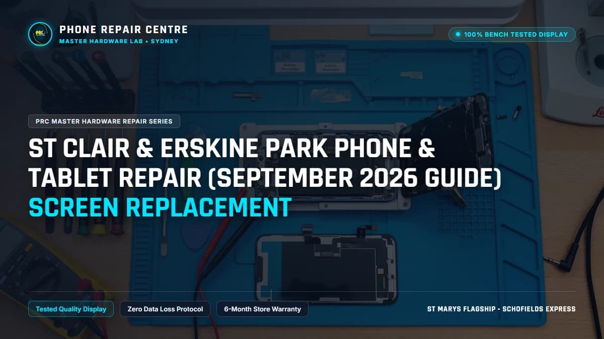 St Clair & Erskine Park Phone & Tablet Repair (September 2026 Guide) Screen Replacement: Cost, Specs & Sydney Lab Guide