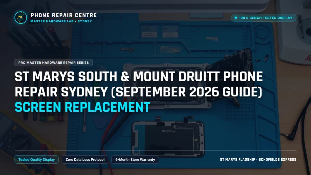 St Marys South & Mount Druitt Phone Repair Sydney (September 2026 Guide) Screen Replacement: Cost, Specs & Sydney Lab Guide