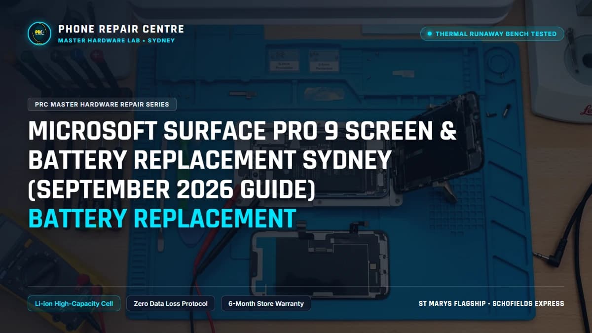 Microsoft Surface Pro 9 Screen & Battery Replacement Sydney (September 2026 Guide) Battery Replacement: Cost, Specs & Sydney Lab Guide