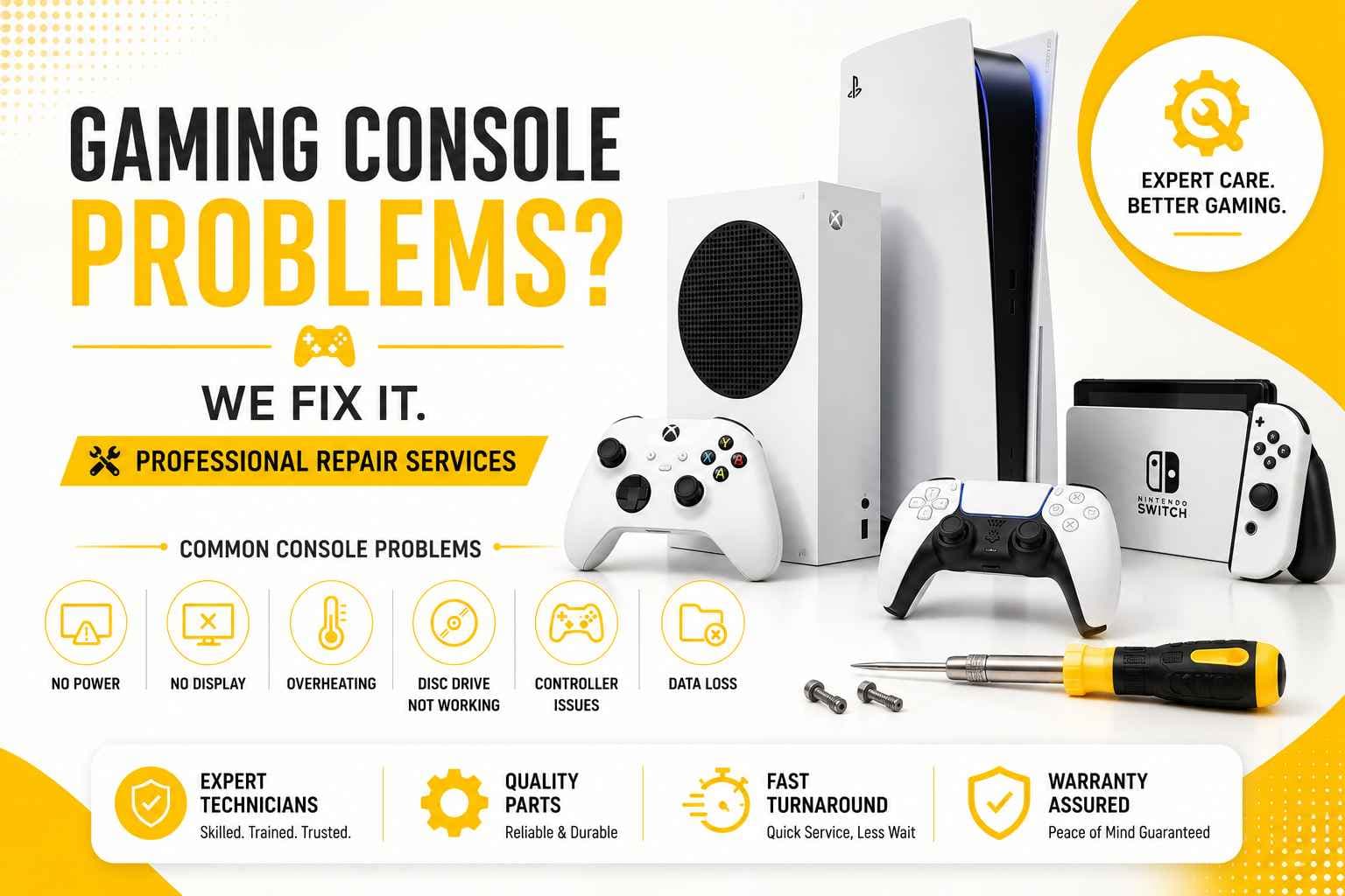 Gaming Console Problems and Professional Repair Services | PRC Repair