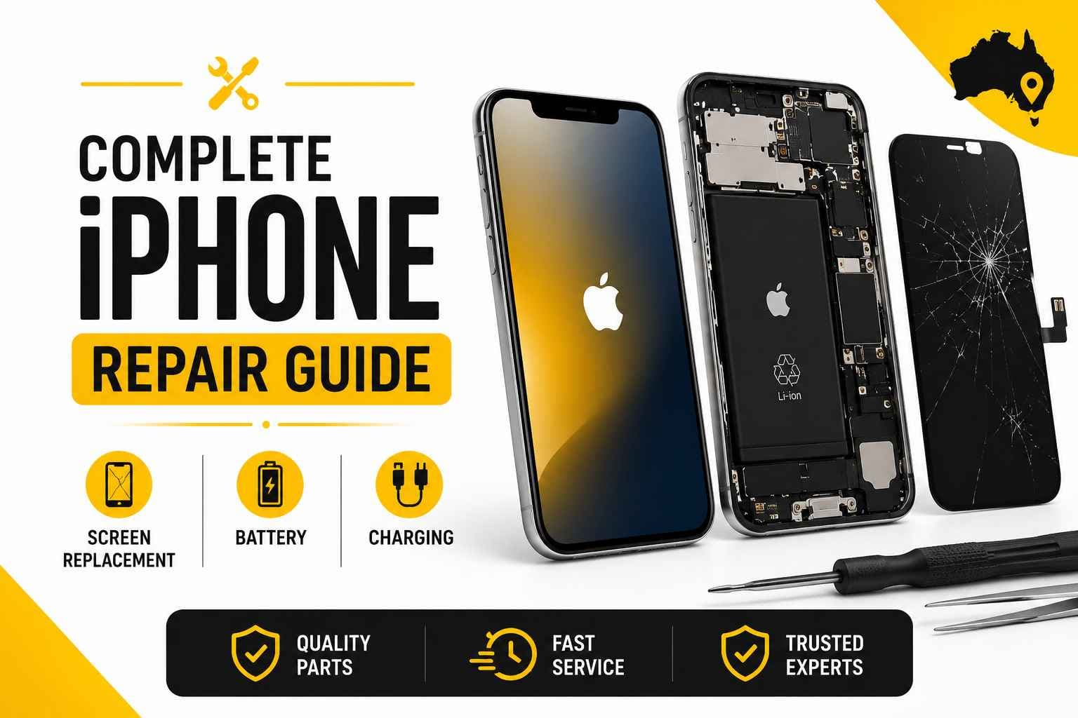 Complete iPhone Repair Guide: Screen Replacement, Battery, & Charging