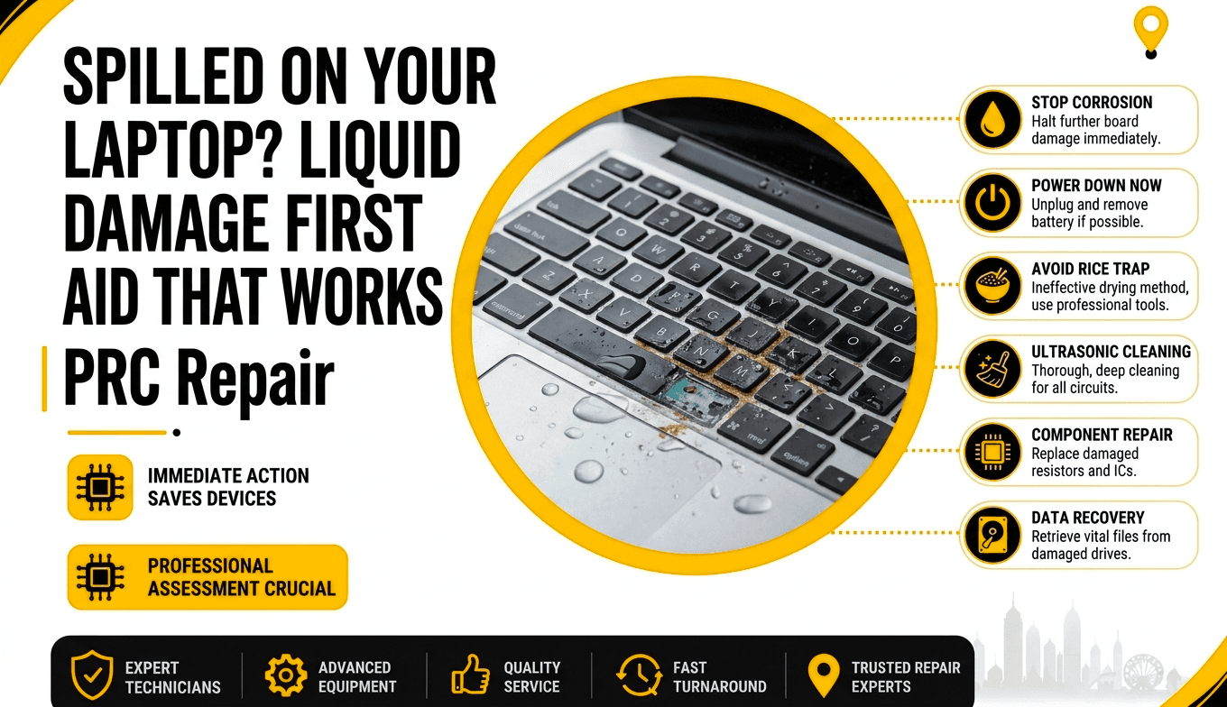 Laptop Liquid Damage Guide for Kellyville Residents | Phone Repair Centre